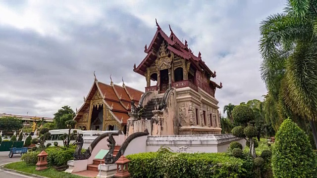 泰国清迈的辛格寺时间间隔，4K时间间隔视频素材