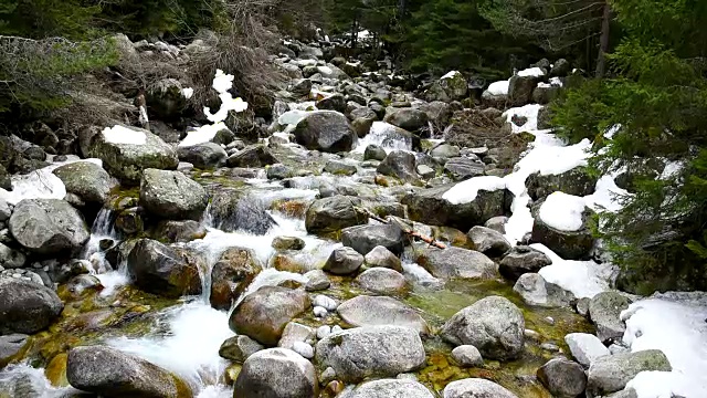 山区河流的石头视频素材