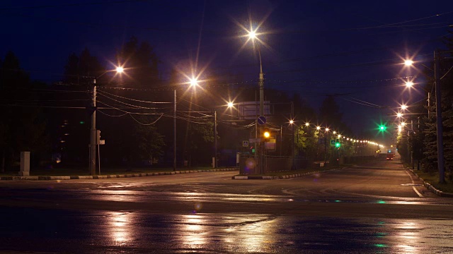 夜间道路交通视频素材