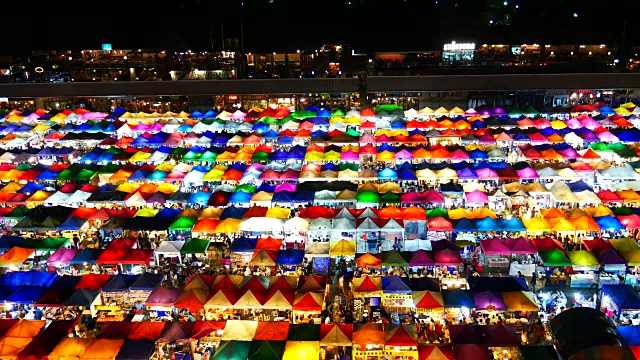 曼谷夜市视频素材