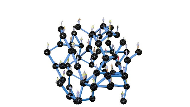 分子的社交网络。视频素材