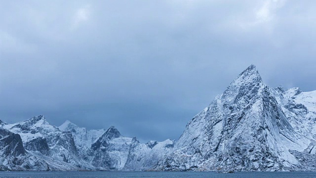 挪威的雪山视频素材