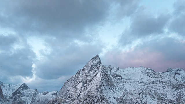 挪威的雪山视频素材