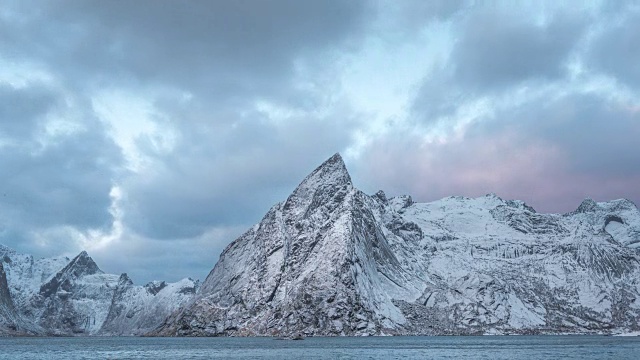 挪威的雪山视频素材