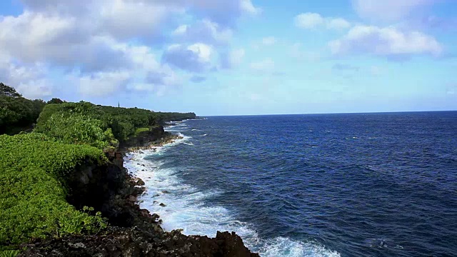 画面-太平洋海岸线和美丽的云彩视频素材