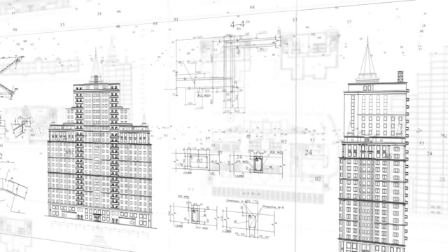 建筑和构筑图移动背景视频素材