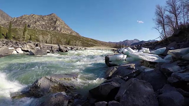 卡顿河春季涨潮视频素材