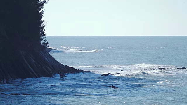 海岸。海浪滚向岸边。视频素材