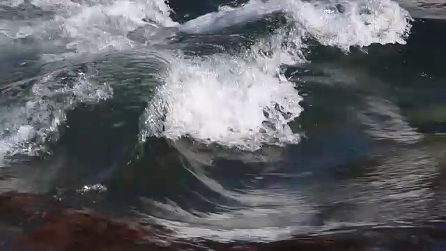 俄罗斯阿尔泰的卡顿河，春天河水流动视频素材