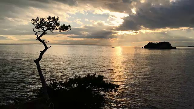 日本海面上的日落视频素材