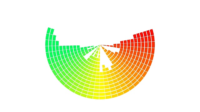 运动图形的音频仪表在许多颜色视频素材