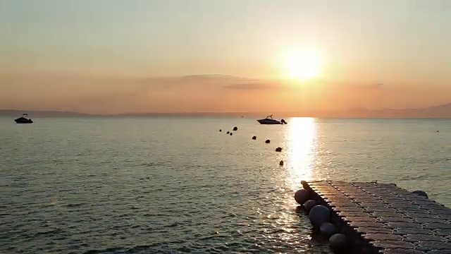 爱琴海日出的时间流逝视频素材