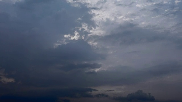 戏剧性的天空和暴风雨的云在下雨前的时间流逝视频素材