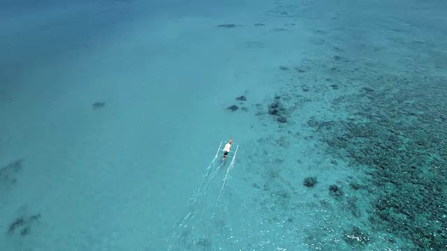 海上摩托艇，鸟瞰图视频素材