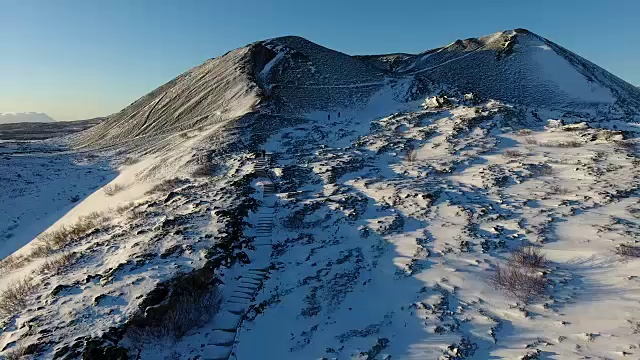 Grabrok火山口冰岛视频素材