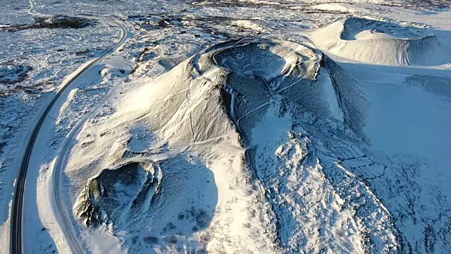 Grabrok火山口冰岛视频素材