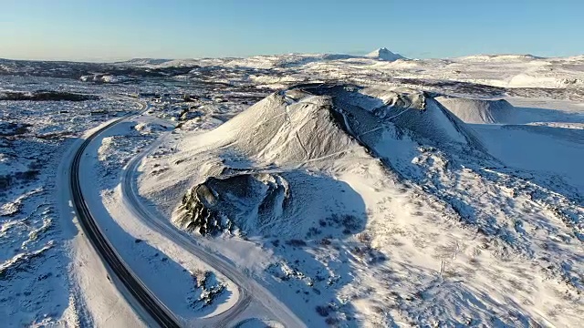 Grabrok火山口冰岛视频素材