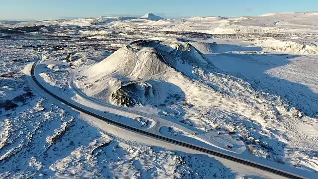 Grabrok火山口冰岛视频素材