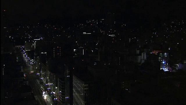 《夜晚的雷电》，广岛，日本视频素材