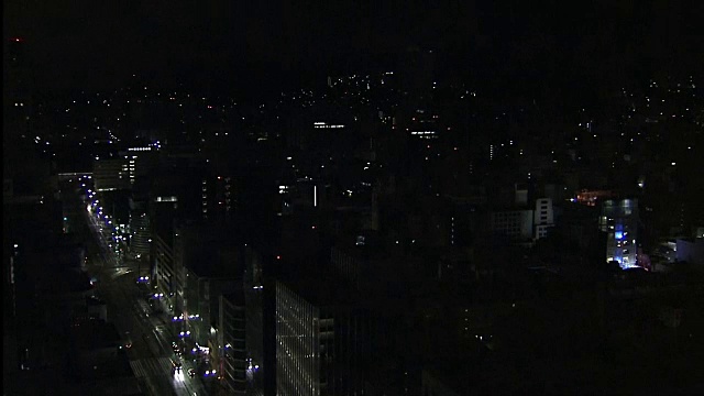 《夜晚的雷电》，广岛，日本视频素材