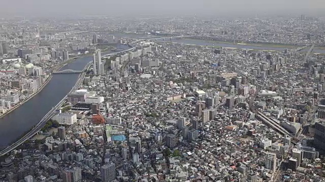 东京天际线和隅田河视频素材