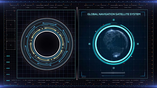 高科技大数据未来全息图仪表盘视频素材