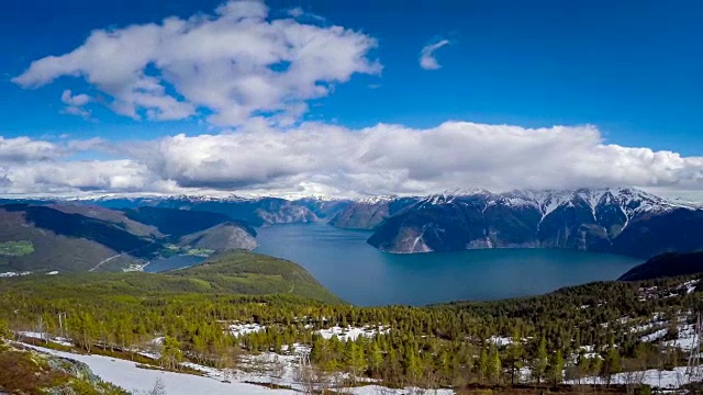 挪威美丽的大自然。Sognefjorden。视频素材