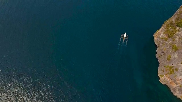 海上摩托艇，鸟瞰图视频素材