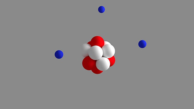运动中的原子结构视频素材