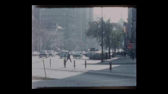 1956年市区街道交通视频素材