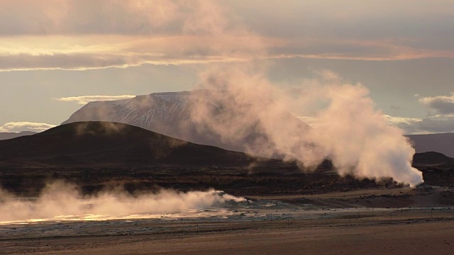 冰岛:地热区，Myvatn, Krafla视频素材