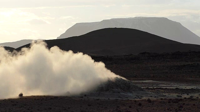 冰岛:地热区，Myvatn, Krafla视频素材