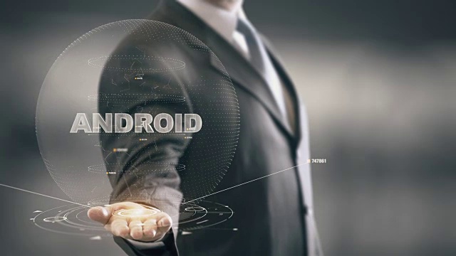 Android与全息商业概念视频素材