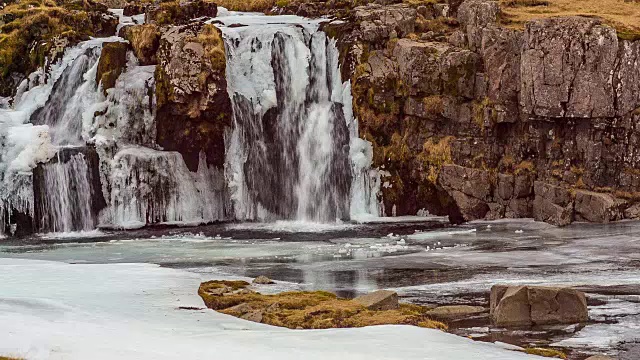 Kirkjufellsfoss 瀑布视频素材