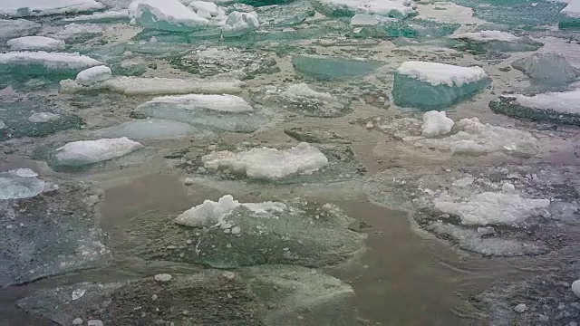 冰岛的冰川泻湖视频素材