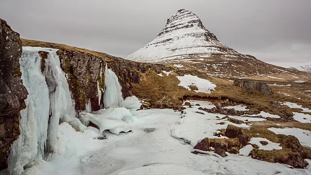 Kirkjufellsfoss 瀑布视频素材