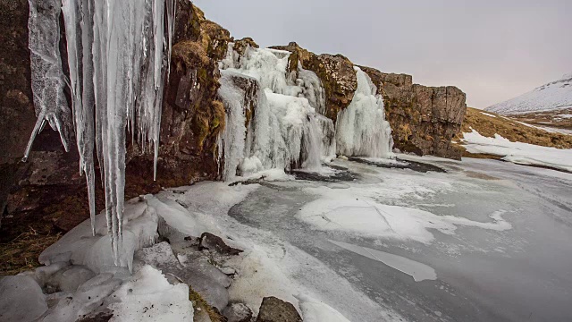 Kirkjufellsfoss 瀑布视频素材