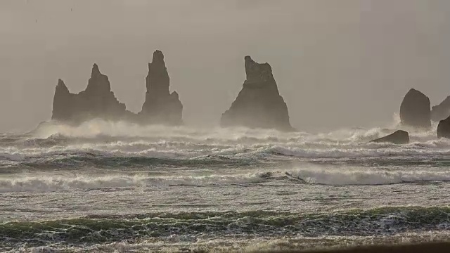 维克海滩， 维克， 冰岛视频素材