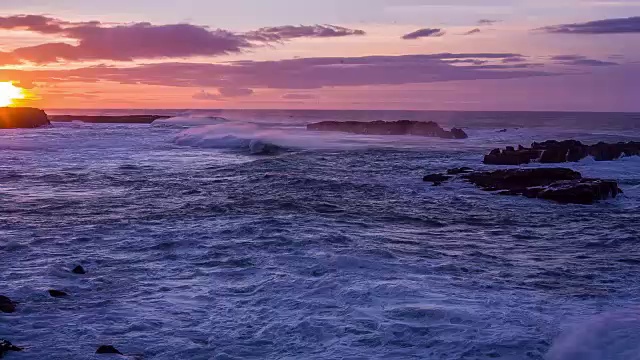 冰岛海岸的冬季风暴视频素材