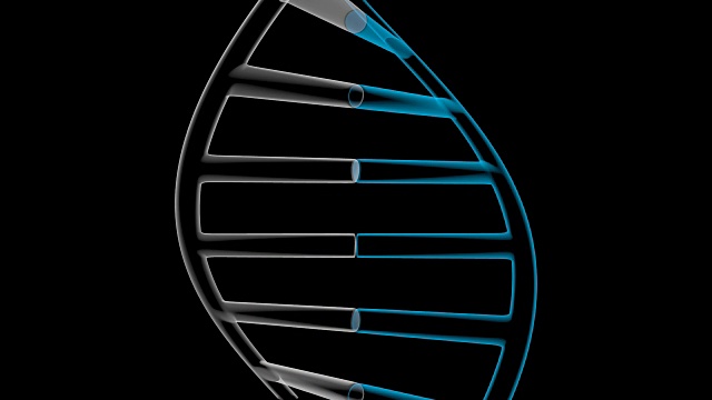 3D DNA编码(脱氧核糖核酸)。视频素材