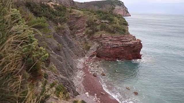 黑山的Crvena Glavica海滩视频素材