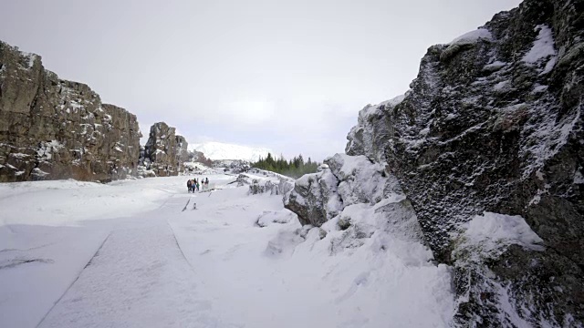 冰岛风景优美自然，冬寒雪寒，外金圈寒旅游视频素材