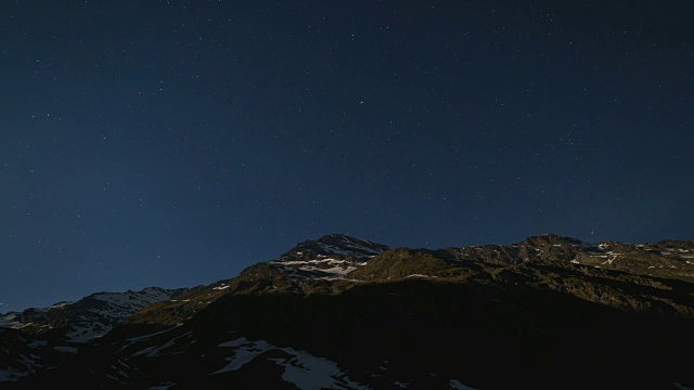 意大利阿尔卑斯山星空，时光流逝视频素材