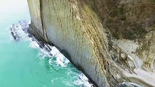 空中海岸。海中。视频素材