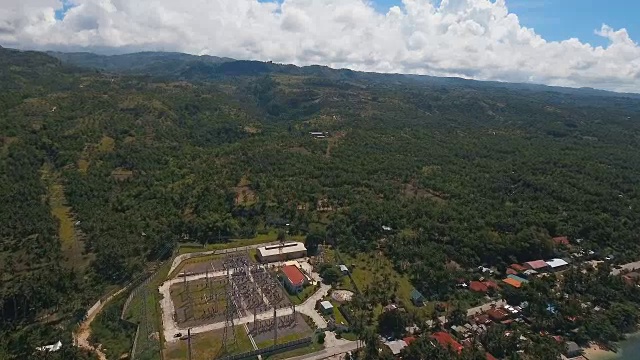 电力变电站、发电厂。鸟瞰图视频素材