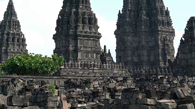 Prambanan或raara Jonggrang寺庙视频素材