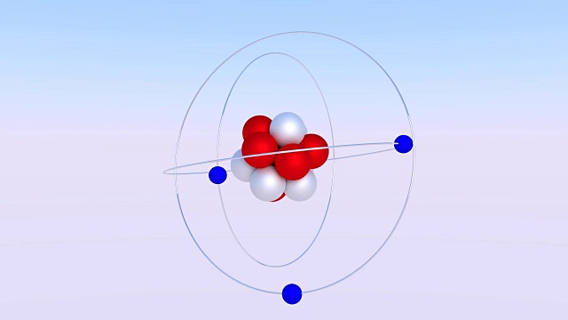 运动中的原子结构视频素材
