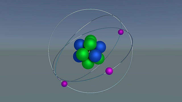 运动中的原子结构视频素材