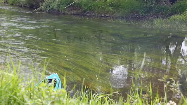 6月，在俄罗斯卡卢加地区的国家度假胜地乌格拉河上泛舟视频素材