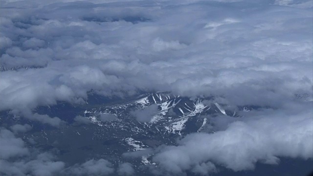 空中,俄罗斯堪察加半岛视频素材